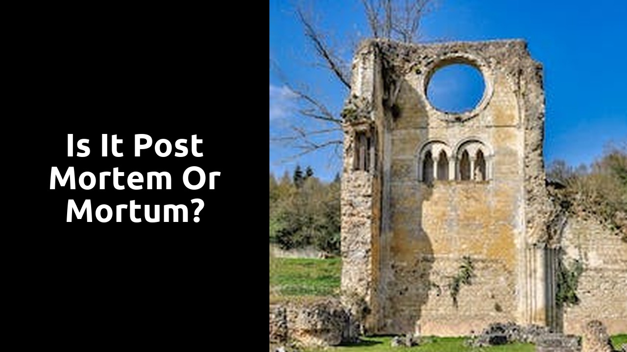 Is it post mortem or mortum?